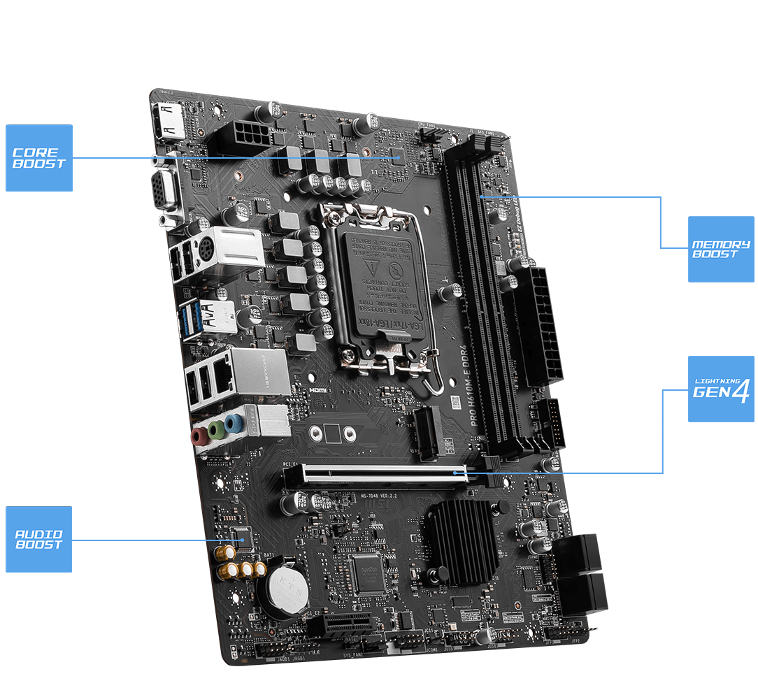 MSI PRO H610M-E DDR4 LGA1700