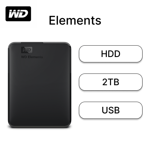 Ext HDD WD 2TB Elements