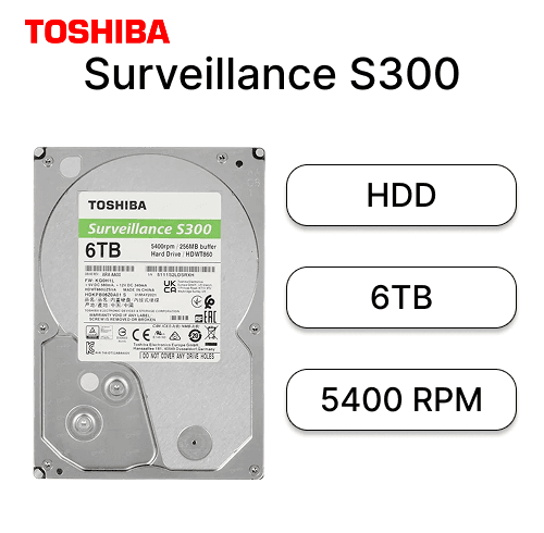 HDD 6TB Toshiba Surveillance S300