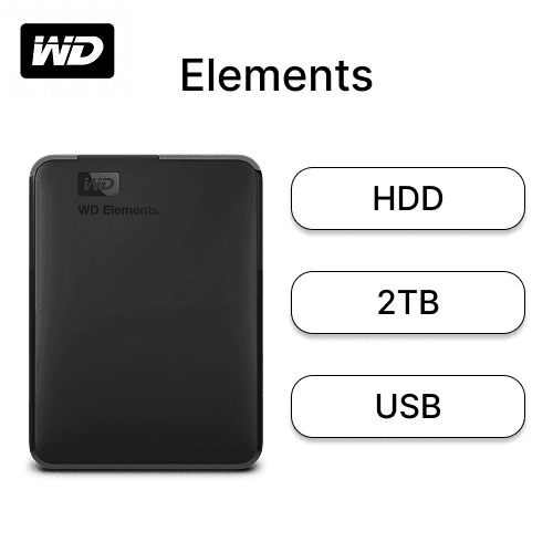 Ext HDD WD 2TB Elements