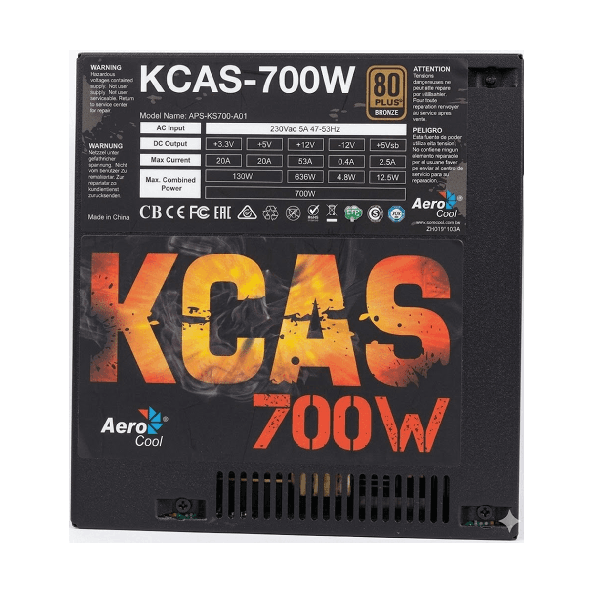 KCAS 700W: Мощный блок питания 700 Вт для игрового ПК и рабочих станций — стабильность и долговечность
