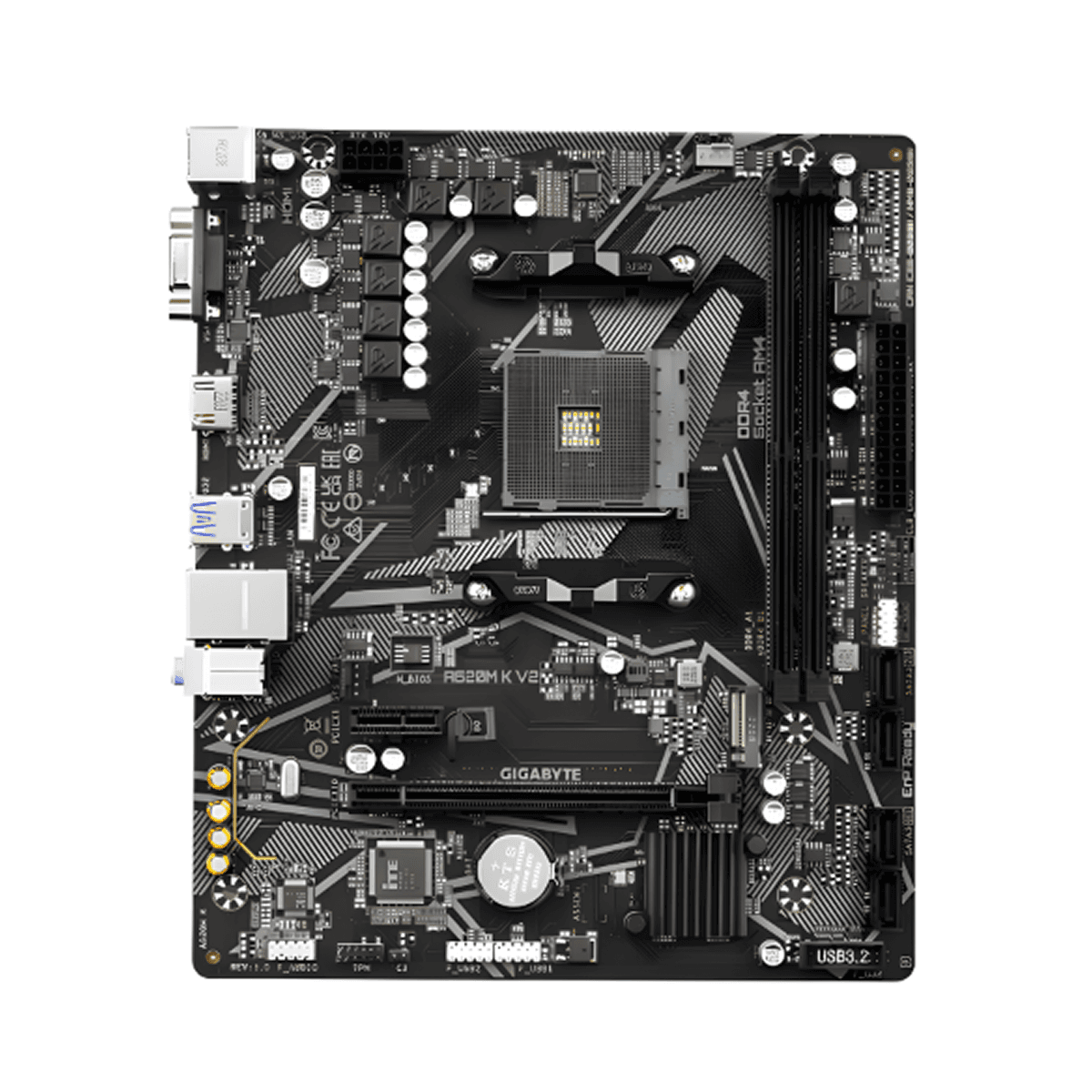 Материнская плата Gigabyte A520M DDR4 AM4 для Ryzen: Надежная база для игрового и рабочего ПК, NVMe M.2