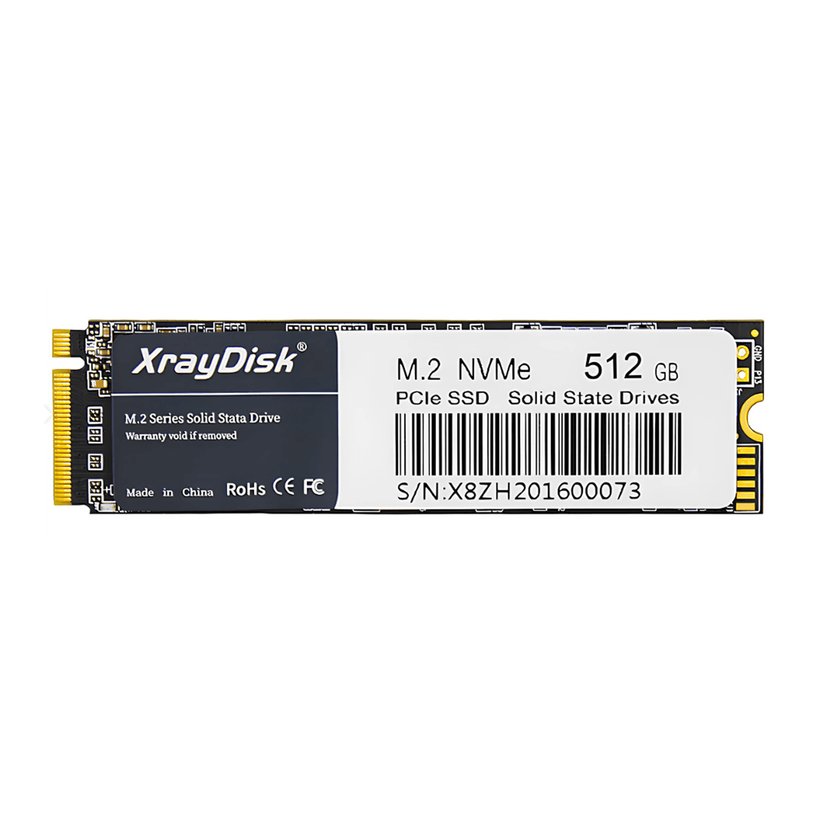 XrayDisk NVMe SSD 512GB M.2 PCIe — Ультрабыстрый внутренний накопитель для ПК и ноутбуков, высокая производительность, скорость загрузки игр и ОС