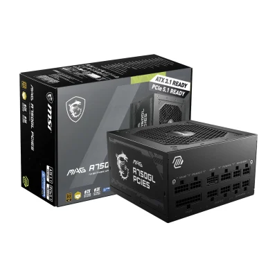 MSI MAG A750GL PCIE5 750 Вт, 80 PLUS Gold, Полностью модульный