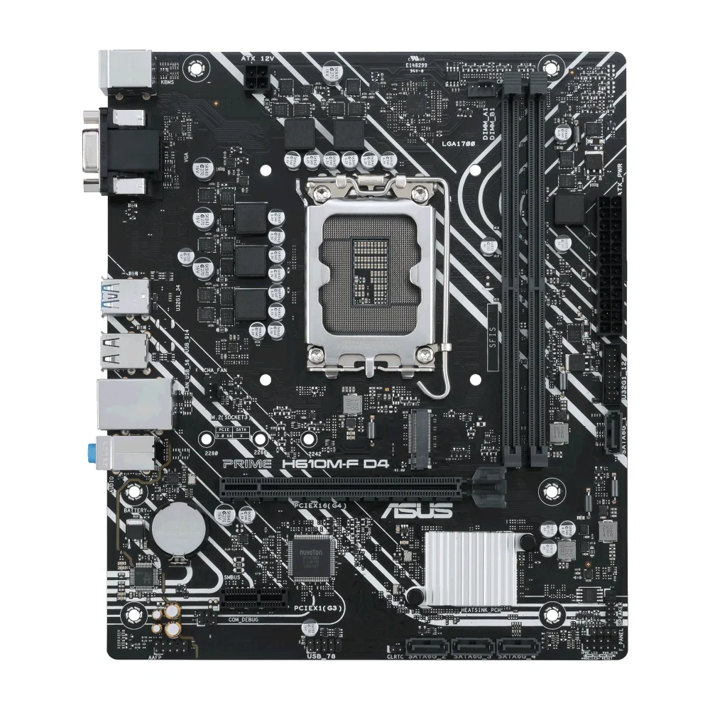ASUS PRIME H610M-F D4, LGA1700, H610, DDR4, Micro-ATX
