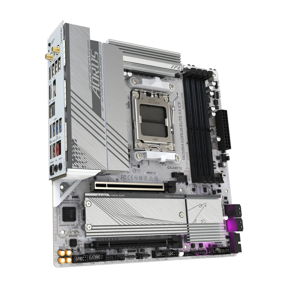 Gigabyte B650M AORUS ELITE AX ICE, AM5, B650, DDR5, Micro-ATX