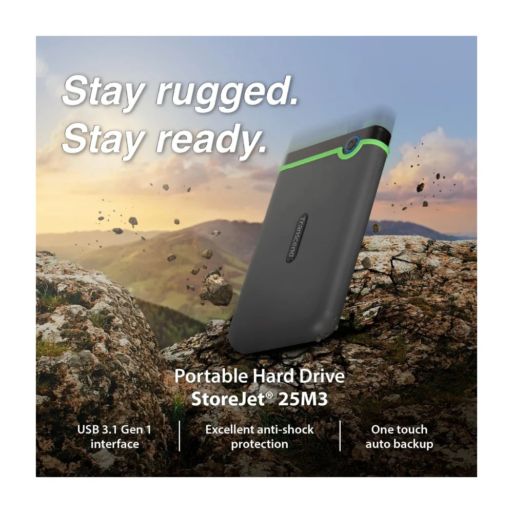 Transcend StoreJet 25M3 2000 ГБ, HDD, USB 3.2 Gen 1