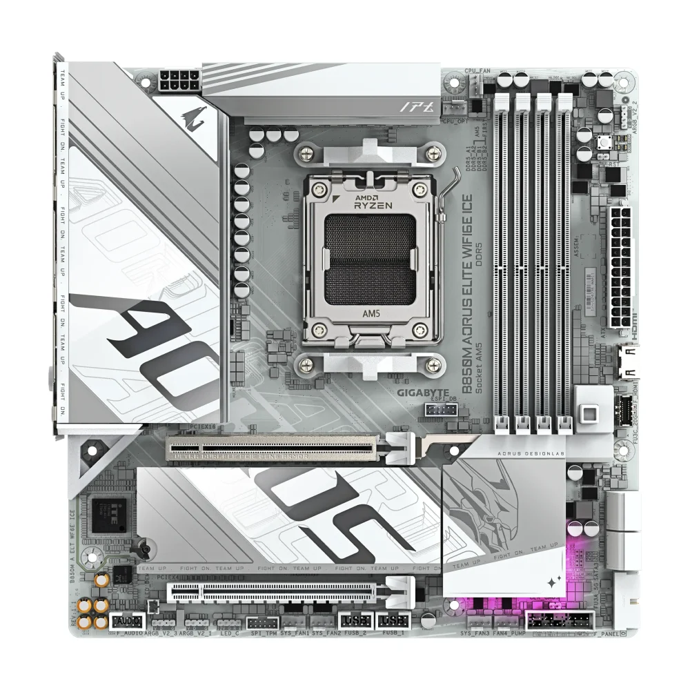 Gigabyte B850M AORUS ELITE WIFI6E ICE, AM5, B850, DDR5, Micro-ATX
