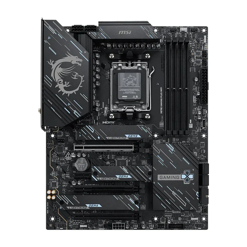 MSI X870E GAMING PLUS WIFI, AM5, X870E, DDR5, ATX