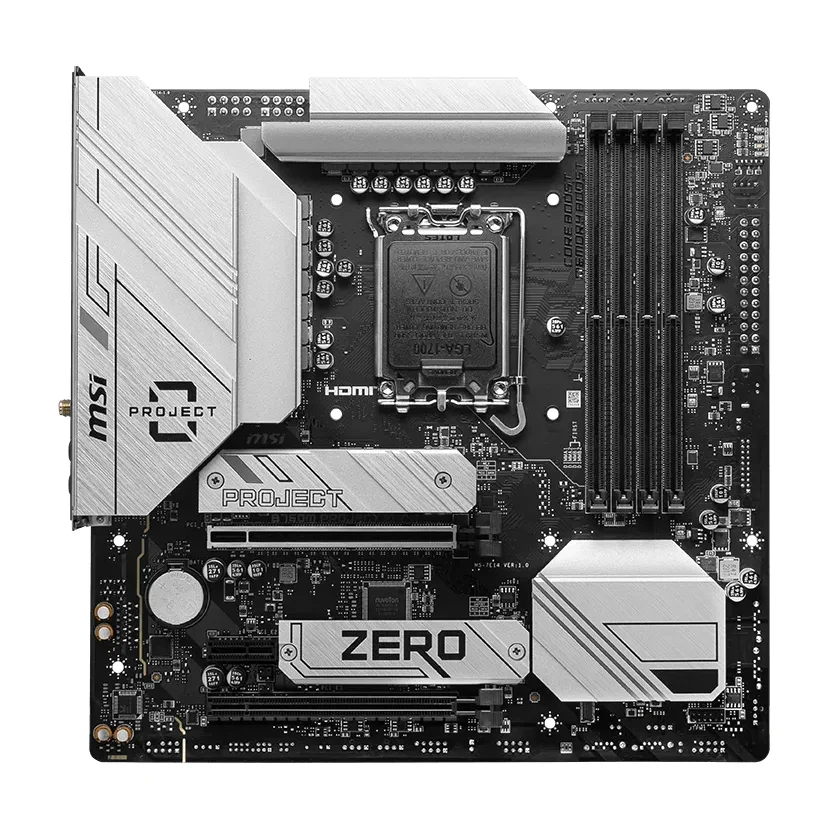MSI B760M PROJECT ZERO, LGA1700, B760, DDR5, Micro-ATX