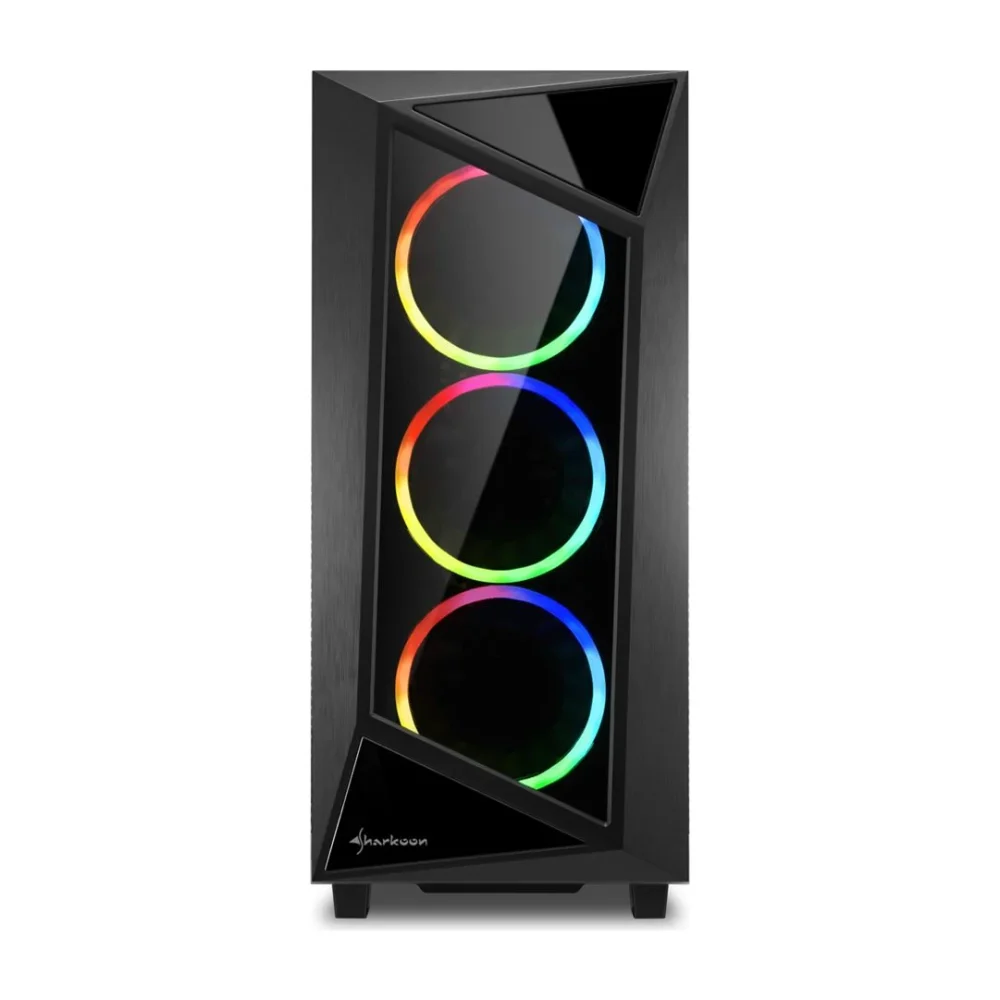 Sharkoon REV200, Mid Tower, ATX, Закалённое стекло