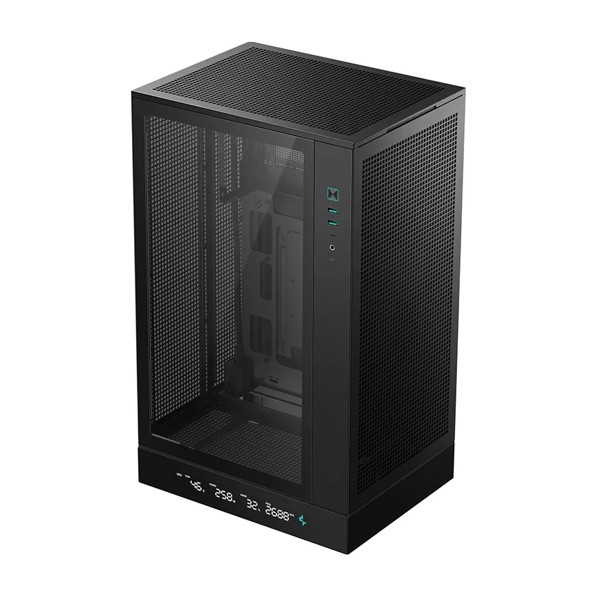 DeepCool CH270 DIGITAL, Mini Tower, Micro-ATX, Закалённое стекло