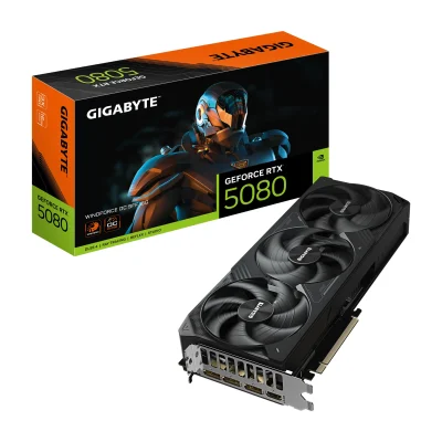 GIGABYTE RTX 5080 16 ГБ WINDFORCE OC DDR7 GV-N5080WF3OC-16GD