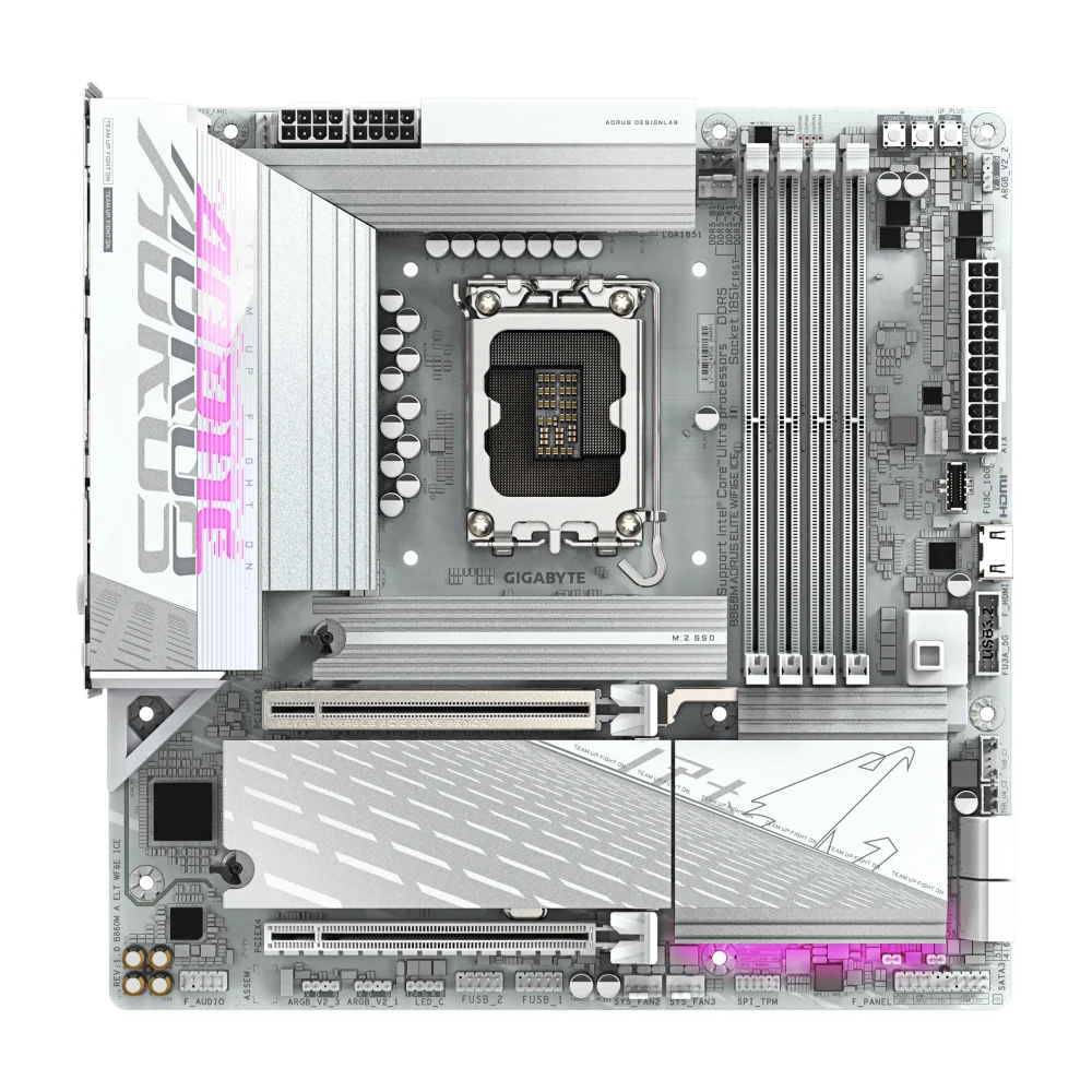 Gigabyte B860M AORUS ELITE WIFI6E ICE, LGA1851, B860, DDR5, Micro-ATX