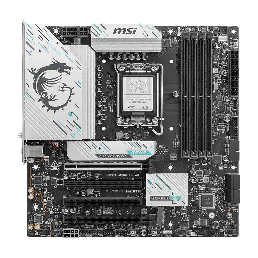 MSI B860M GAMING PLUS WIFI, LGA1851, B860, DDR5, Micro-ATX