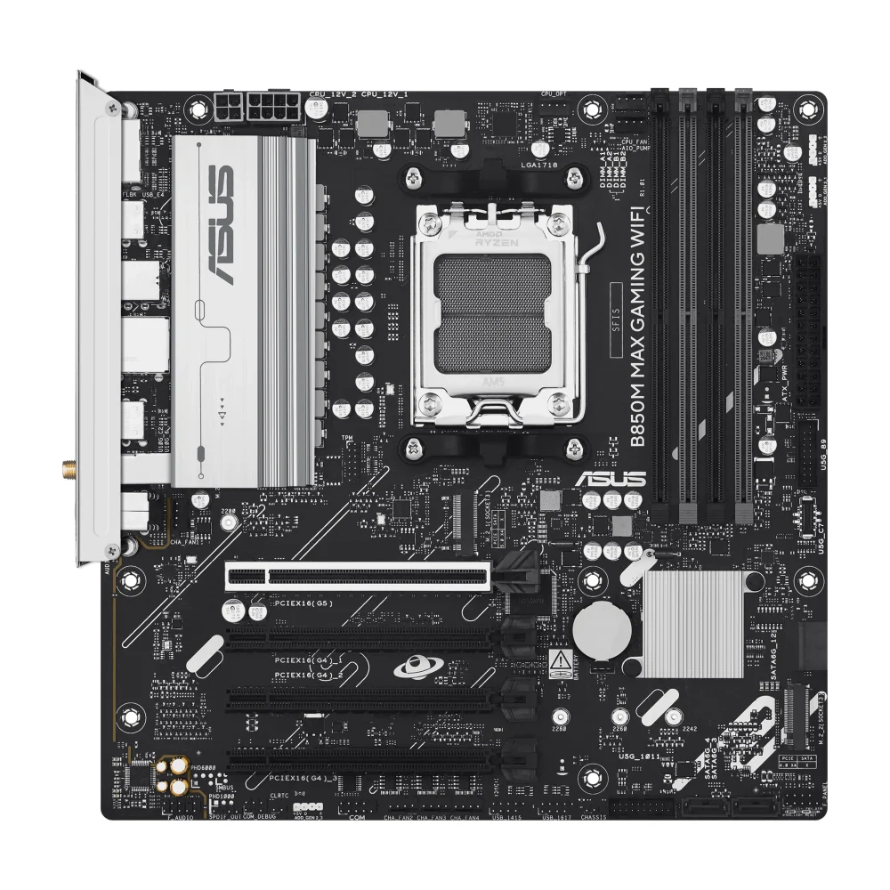 ASUS B850M MAX GAMING WIFI, AM5, B850, DDR5, Micro-ATX