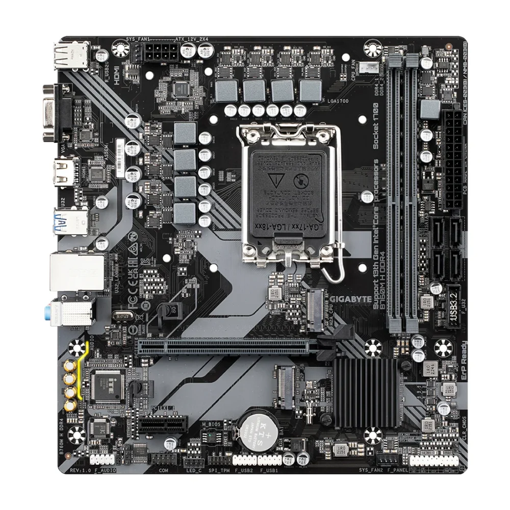 Gigabyte B760M H, LGA1700, B760, DDR4, Micro-ATX