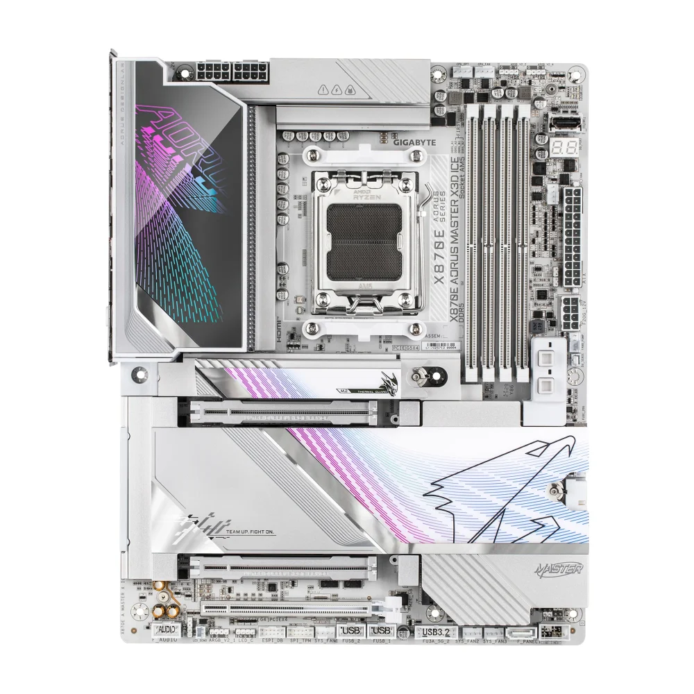 Gigabyte X870E AORUS MASTER X3D ICE, AM5, X870E, DDR5, ATX