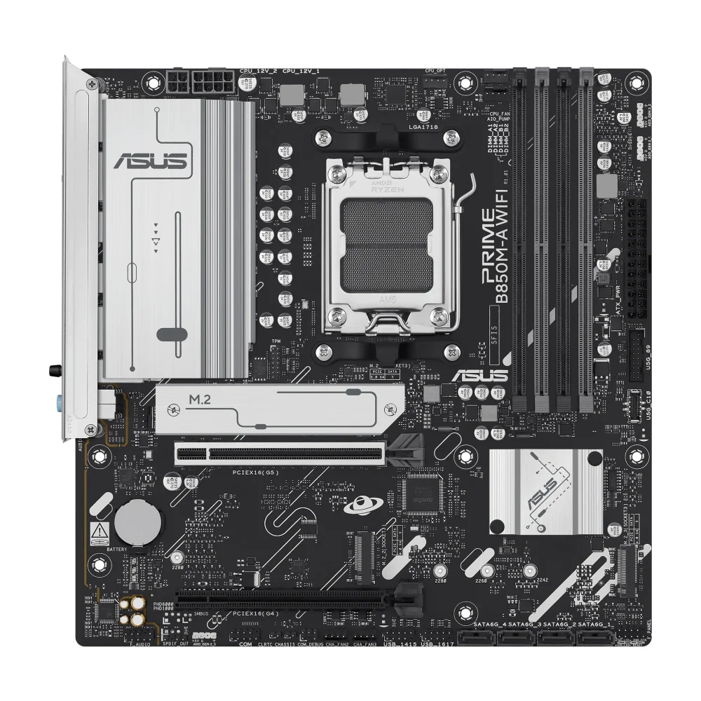 ASUS PRIME B850M-A WIFI, AM5, B850, DDR5, Micro-ATX