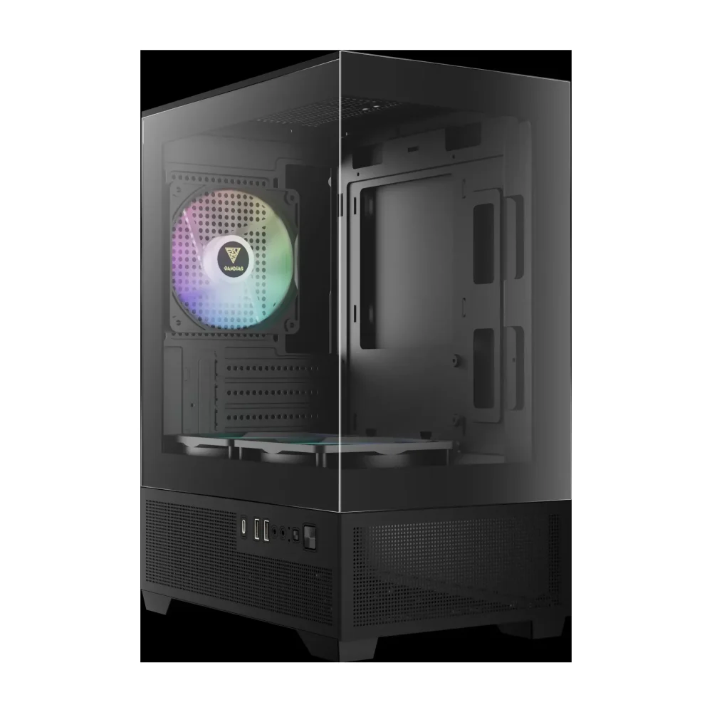 Gamdias AURA GC9M ELITE, Mini Tower, Micro-ATX, Панорамное стекло